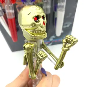 2024 2024 esqueleto luchador boxeo lucha personaje papel bolígrafo juguete personalizado divertido dibujos animados calabaza Halloween vacaciones bolígrafos para niños