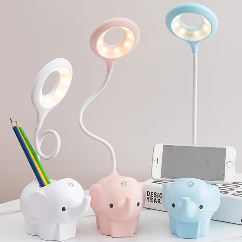 Cute foldable dimmable touch usb office eye-protect study home bed side reading led desk lamp