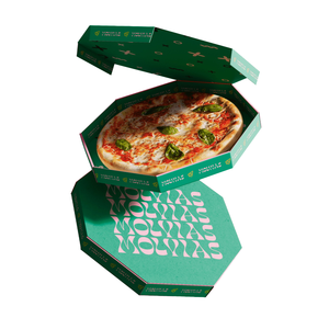 Cajas de Papel Corrugado Octogonales Laminadas Brillantes, Empaques Personalizados para Alimentos, para Nueces, Pizza, Bocadillos, Restaurantes y Marcas Minoristas - Product Image 1