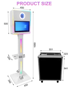 Photomaton 15,6 pouces avec appareil photo et imprimante, <span class=keywords><strong>cadre</strong></span> lumineux LED pour selfie, idéal pour les fêtes - Product Image 6
