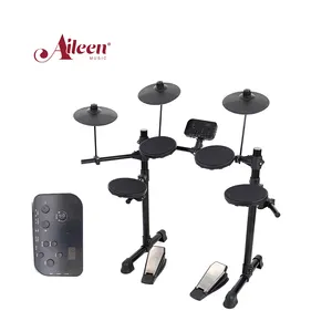 Дешевые электронные барабанные наборы, стандартные 4 барабана + 3 тарелки со светодиодным дисплеем (EDS-210)
