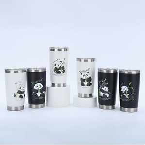 Gobelet isotherme à double paroi en acier inoxydable 304 de 20 oz avec imprimé panda, anti-fuite, sans BPA, isolation de 12 à 24 heures, tasse de voyage/voiture - Product Image 1