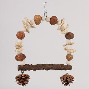 Đồ chơi chim nhỏ, đồ chơi lắc hình quả thông, đồ chơi nhai mài răng cho chim nhỏ và trung bình, đồ chơi leo trèo trong lồng chim - Product Image 2