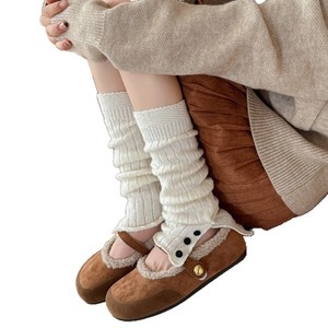 Jingwen OEM 2025 nouvelle mode tricoté jambières femmes Bobby chaussettes cheville pied poignets botte Toppers antidérapant chaud botte chaussettes - Product Image 5
