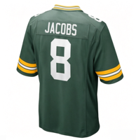 Jahitan Berkualitas Terbaik Dapat Disesuaikan # 11 REED # 10 CINTA # 12 RODGERS # 8 JACOBS Jersey Sepak Bola Amerika