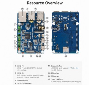 Carte de développement haute performance ESP32-P4 + ESP32-C6, prend en charge Wi-Fi 6 et Bluetooth 5 BLE5, IA Xiaozhi Deepseek Edge AI - Product Image 4