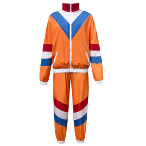 Survêtement Femme Rayé Orange Bleu Rouge Style Vintage Léger Décontracté pour Fête et Spectacle S-XXL - Product Image 5