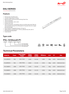 Convertisseur LED à tension constante 75W 100W 150W homologué UL/CUL/FCC/RoHS 12V 24V avec gradation DALI et Push, alimentation LED IP20, transfert AC-DC - Product Image 6