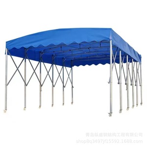 Toldo Deslizante Retráctil con Estructura de Acero para Exteriores, Gran Cobertizo para Coches, Garaje, Refugio Móvil - Product Image 3