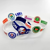 Bracelets en silicone souple écologiques, logo personnalisé imprimé, bracelets promotionnels pour événements, vente en gros d'usine
