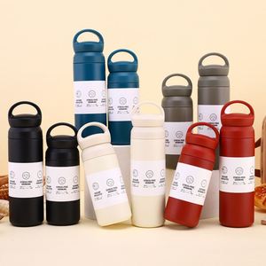 แก้วเก็บความร้อนสแตนเลสสตีล 304 แบบญี่ปุ่น ขนาด 500 มล. แก้วกาแฟแบบพกพา ผนังสองชั้นสุญญากาศ เหมาะสำหรับเป็นของขวัญนักเรียน หรือใช้เดินทาง - Product Image 6