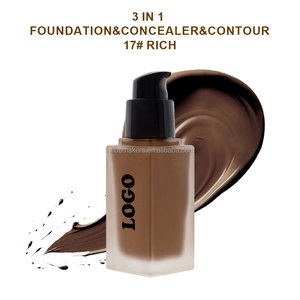 Private Label 24 Stunden lang anhaltende vegane matte flüssige Grundierung Hochwertige wasserdichte Voll abdeckung für Sonnenschutz mittel mit dunkler Haut - Product Image 4