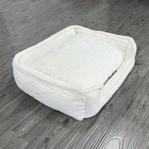 Venta caliente casa interior moderno cómodo esponja relleno perro cama blanco esponjoso perro cama con cama almohada - Product Image 5