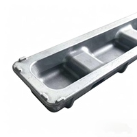 Juego de recipientes de aluminio resistentes al calor y duraderos con ranuras integradas para tenedores, tamaños personalizados para fábricas de reciclaje de aluminio fundido