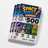 Tarjetas con ventana de un solo lado, troqueladas personalizadas, con temática de astronauta, impresión a todo color, populares, con tirador y seguridad.