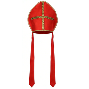 <span class=keywords><strong>Chapeau</strong></span> <span class=keywords><strong>de</strong></span> <span class=keywords><strong>pape</strong></span> romain rouge rayé en peluche W314-1 - Product Image 2