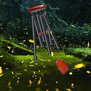 Campana de Viento Musical de Aluminio y Madera Negra de 28 Pulgadas, Resistente al Agua para Exteriores, Adecuada para Decoración de Jardín y Patio - Product Image 5