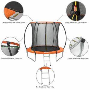 Filet de sécurité rond en PVC de haute qualité de <span class=keywords><strong>10</strong></span> pieds pour trampoline extérieur de jardin pour enfants et adultes - Product Image 3