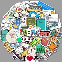 50 pegatinas de grafiti para material escolar, para ordenador portátil, venta al por mayor, para decoración DIY, hojas de ginkgo