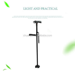 Bâtons télescopiques pliables pour personnes âgées, 2 pièces, <span class=keywords><strong>bâton</strong></span> <span class=keywords><strong>de</strong></span> <span class=keywords><strong>marche</strong></span> <span class=keywords><strong>de</strong></span> canne avec alarme à lampe, en alliage d'aluminium - Product Image 6