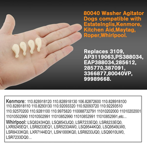 Kit de Repuesto de trinquetes de Agitador de <span class=keywords><strong>Lavadora</strong></span> 80040, Reemplazo para Lavadoras Whirlpool y Kenmore, Sustituye 285612 285770 - Product Image 3