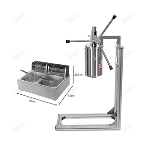 Hướng dẫn sử dụng máy làm <span class=keywords><strong>CHURROS</strong></span> bằng thép không gỉ 304 với nồi chiên 5L có thể tháo rời Bát Tây Ban Nha rỗng <span class=keywords><strong>CHURROS</strong></span> fritter máy đùn - Product Image 1