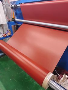 Cinta transportadora de vidrio E azul de grado alimenticio Penetración antiaceite Máquina de acabado de tela de corte sin álcalis recubierta de PTFE antiadherencia - Product Image 3