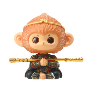 Nouvelles figurines de collection 2D tendance pour garçons, modè<span class=keywords><strong>le</strong></span> en résine du <span class=keywords><strong>Roi</strong></span> Singe, boîte mystère, cadeau, mini figurines de bureau décoratives 6 cm, marque PHJ - Product Image 5