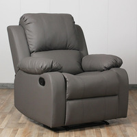 Fauteuil de massage électrique en cuir de première classe avec double moteur et télécommande, design minimaliste, fauteuil inclinable moderne pour la vie quotidienne