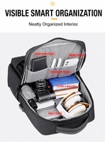 Sac à dos pour ordinateur portable OMASKA en nylon, 17 pouces, avec port de chargement USB, idéal pour le bureau et la mode