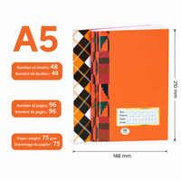 Cahier d'exercices scolaire personnalisé format B5 avec couverture mixte, agrafé, pour le campus du Kenya - Fournisseur