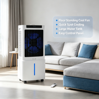 Nouveau ventilateur rafraîchisseur d'air à faible consommation d'énergie 75 W, 5 modes de ventilation au choix, réservoir d'eau détachable de plus de 10 L, pour usage domestique
