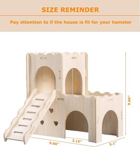 Cage de refuge pour hamsters-une <span class=keywords><strong>cabane</strong></span> <span class=keywords><strong>en</strong></span> bois pour hamsters et autres petits animaux, équipée <span class=keywords><strong>d</strong></span>'une échelle <span class=keywords><strong>d</strong></span>'escalade - Product Image 2