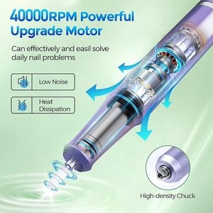Kit Profesional de Taladro para Uñas, Máquina Eléctrica de 40000 RPM con 12 Brocas para Uñas Acrílicas, Eliminación de Esmalte en Gel, Manicura - Product Image 1