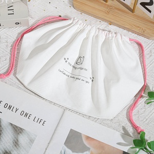 Bolsa de Almacenamiento de Cosméticos de Lona de Poliéster Blanca de Alta Calidad, Bolsa de Maquillaje con Cordón y Logotipo Personalizado, Bolsa Protectora de Algodón para Regalo - Product Image 3