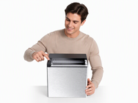 Nuovo Fabbricatore di Ghiaccio Automatico in Acciaio Inossidabile 2026, con Contatore Digitale a Proiettile R600A da 0,6 kg, Display LED, Capacità 1,5 L, Produzione 12 Kg, per Ghiaccio Trasparente