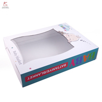 Boîte en carton pliable avec poignée pour couverture de bébé, literie, édredon, oreiller, ustensiles de cuisine, impression numérique de bonne qualité