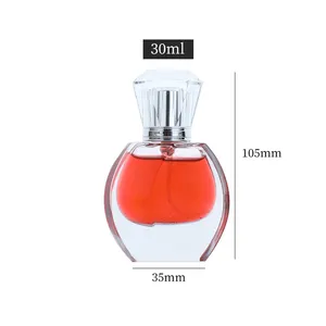 30ml 50ml 100ml Manufacture Wholesale Modern Rectangle Empty Transparent 50ml Perfume Bottles Glass with Cap