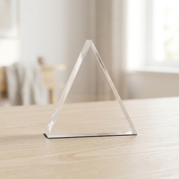 Cube triangulaire en verre cristal K9 vierge, design exclusif, écologique, gravure laser 3D personnalisée, impression UV, pour souvenir photo et décoration intérieure