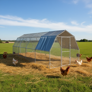 Corral para pollos de acero galvanizado, jaula grande para animales, para avicultura - Product Image 2