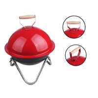 COOKBEST-Gril de barbecue coréen portable, grillades coréennes de haute stabilité, poêle à charbon pliable pour l'extérieur avec brosse