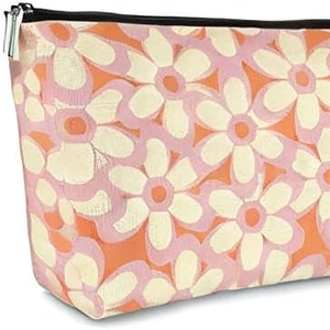 Piccola borsa per il trucco a tema margherita Design floreale estivo con chiusura a cerniera in stile Hippie unico per l'organizzazione di <span class=keywords><strong>viaggi</strong></span> articoli da toeletta - Product Image 6