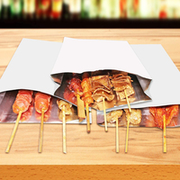 Custom Printed Takeaway Greaseproof Aluminium Foil Lined BBQ Fried Chicken Hot Dog Fast Food Packaging Kraft Paper Bag