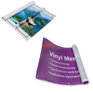 Cetak spanduk jaring pagar kustom tahan cuaca luar ruangan pembungkus bangunan iklan <span class=keywords><strong>Pvc</strong></span> vinil cetak spanduk jaring - Product Image 1