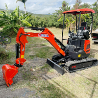 Excavator Mini 1Ton 2Ton 3.5Ton Langsung dari Pabrik, Mesin Excavator Hidrolik Crawler Bersertifikasi CE untuk Kebun dan Pertanian