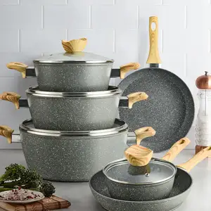 Vente en gros de poêles à frire en céramique de bonne qualité supérieure en aluminium ensembles de casseroles