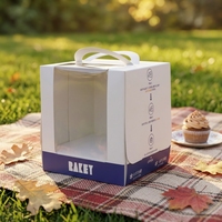 Boîte alimentaire rectangulaire sur mesure pour mariage, emballage de gâteau en papier kraft de luxe recyclable avec pelliculage mat – Vente en gros