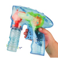 Pistolet à bulles de savon pour enfants jouets engrenage transparent pistolet à bulles pistolet souffleur à bulles lumineux LED jouet pour l'été jouets d'extérieur
