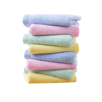 Toalla de bambú tejida de secado rápido de 30x30 cm (12x12 pulgadas) al por mayor, paños de baño para niños, toallitas de mano de color liso para recién nacidos, para uso exterior