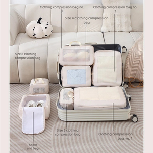Bolsa de Almacenamiento de Ropa de Tela a Cuadros Gruesa y Compresible para Viajes, Bolsa de Embalaje, Organizador de Ropa para Equipaje - Product Image 2
